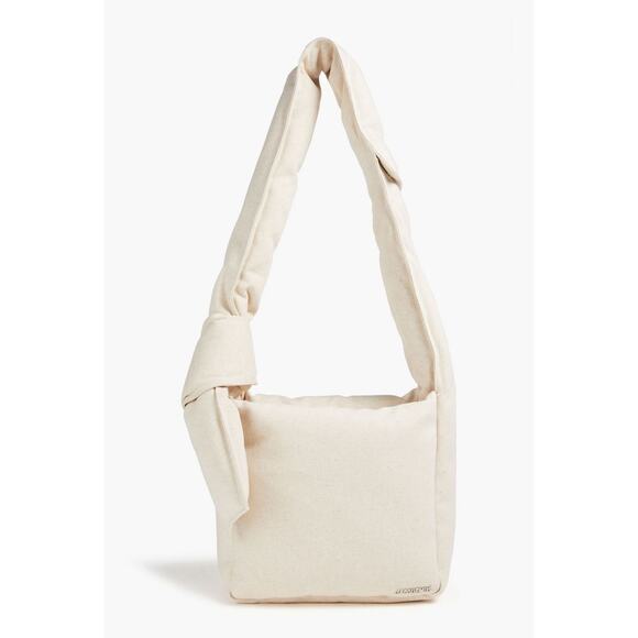 Jacquemus NWT Le Cuscinu Canvas Shoulder Bag Ecru Linen Designer Tote - Picture 2 of 10
